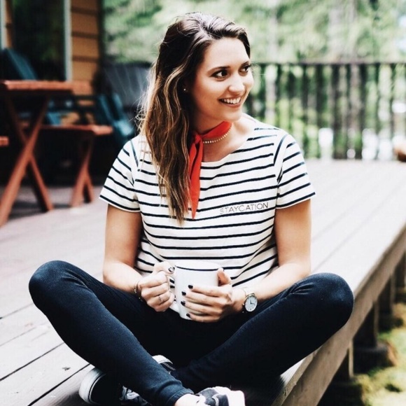 MADEWELL Embroidered Setlist Staycation Tee {EE50} - Picture 1 of 7